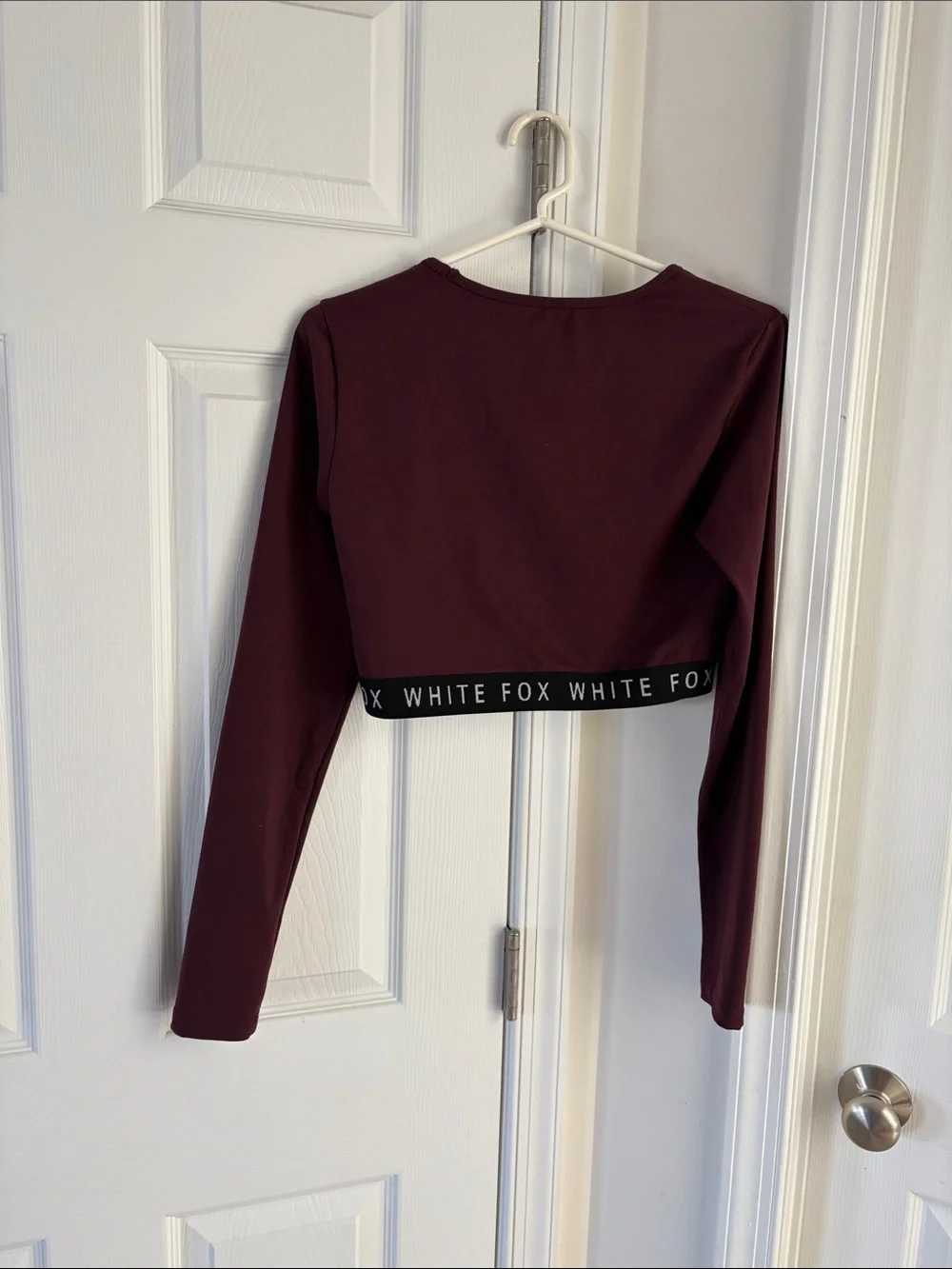 White Fox Active STAY Crop Top